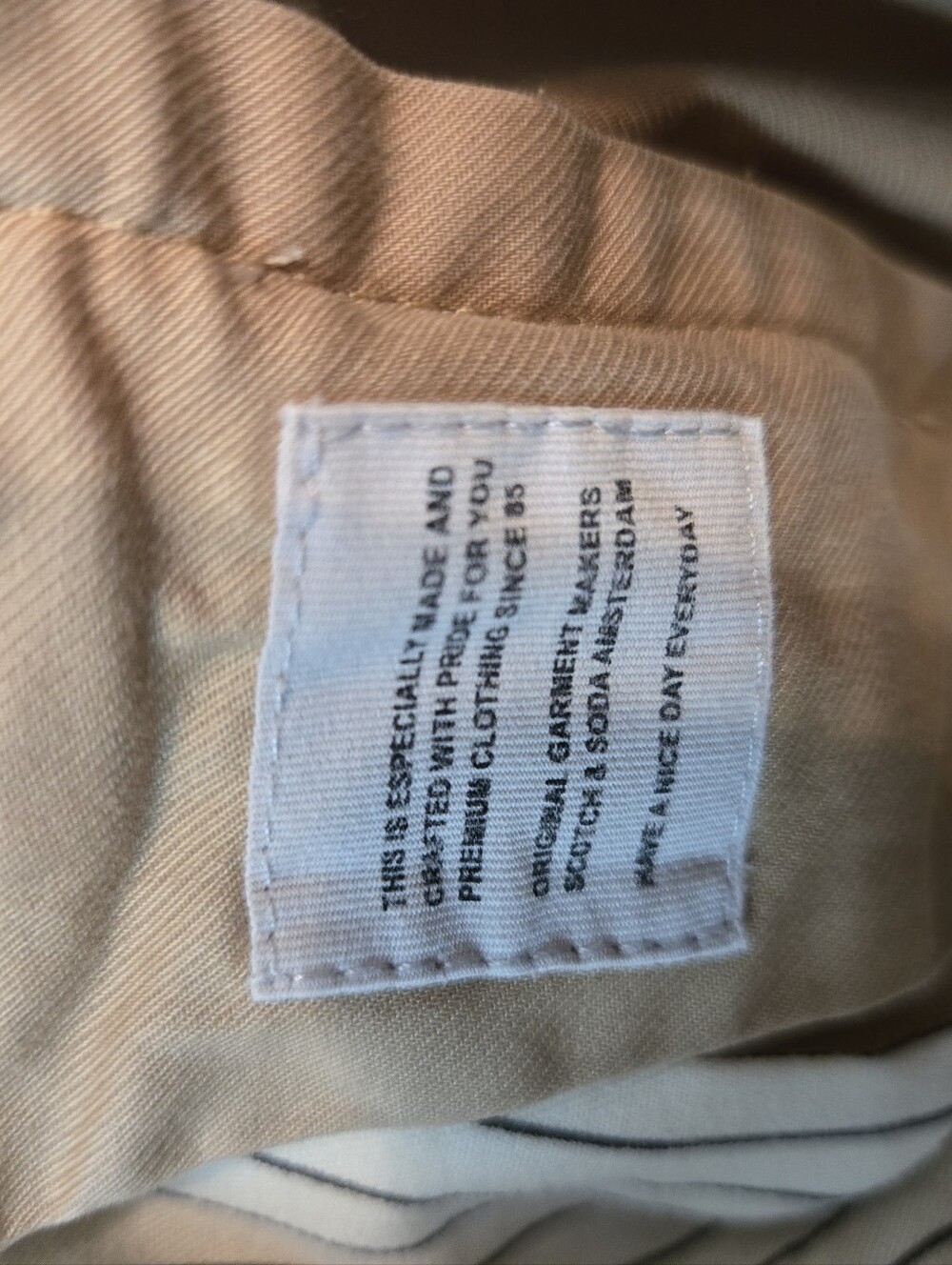 Scotch & Soda Tan Chino Pants with Branded Patch - Picture 11 of 16